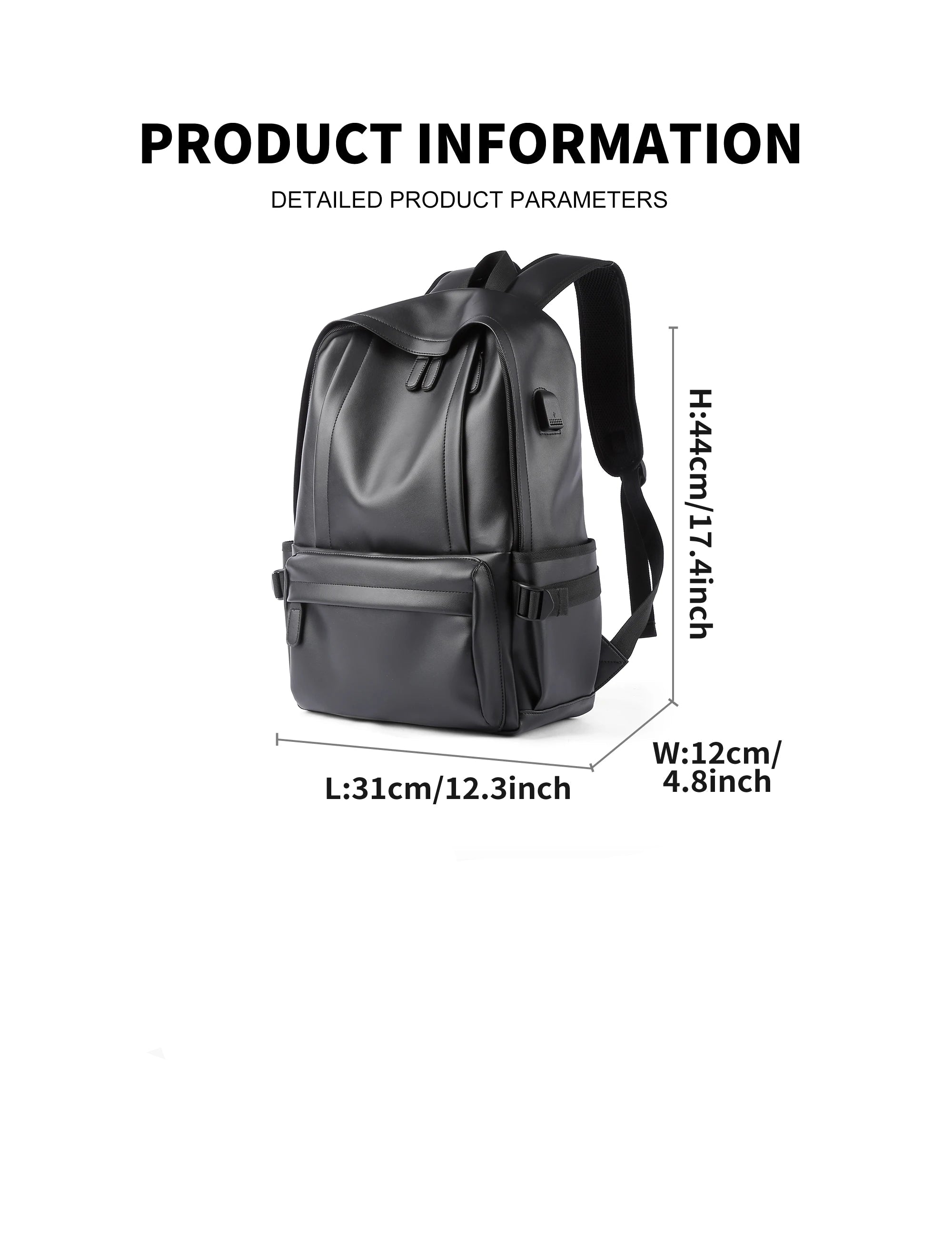 Stylish Leather Laptop Backpack