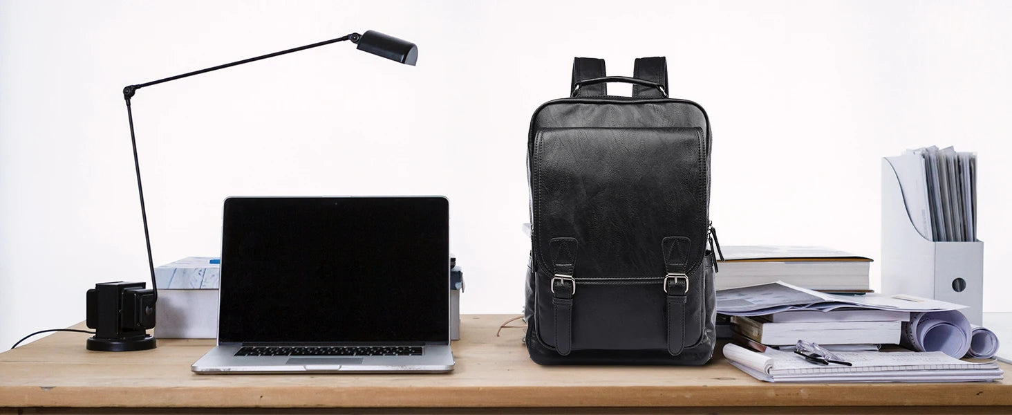 Stylish Leather Laptop Backpack