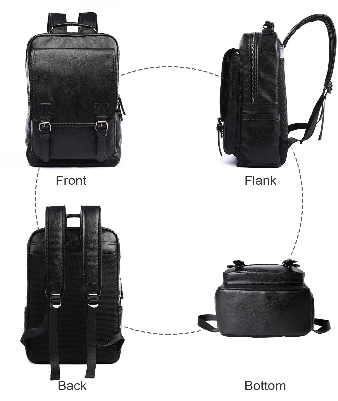Stylish Leather Laptop Backpack