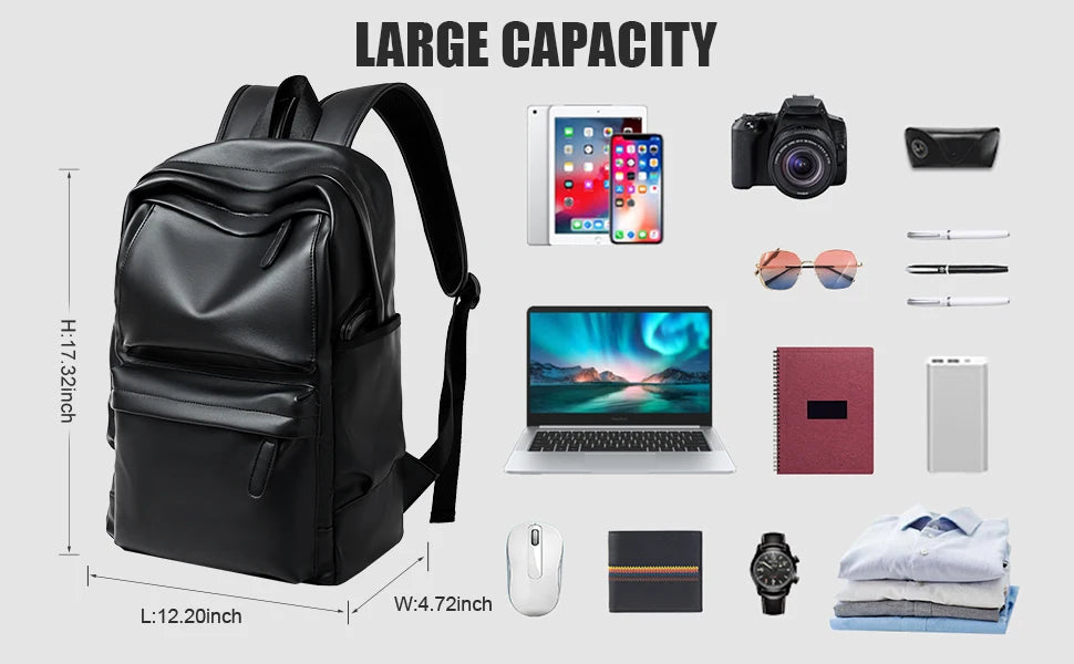 Stylish Leather Laptop Backpack