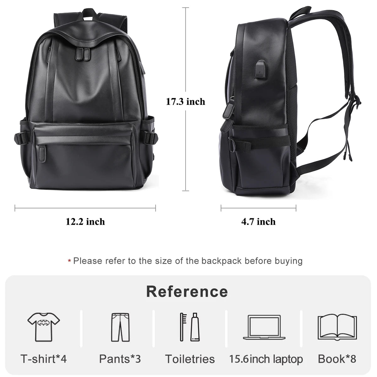 Stylish Leather Laptop Backpack