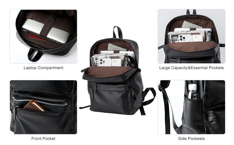 Stylish Leather Laptop Backpack