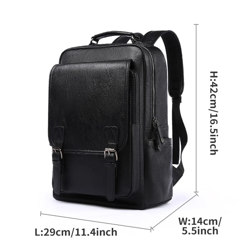 Stylish Leather Laptop Backpack