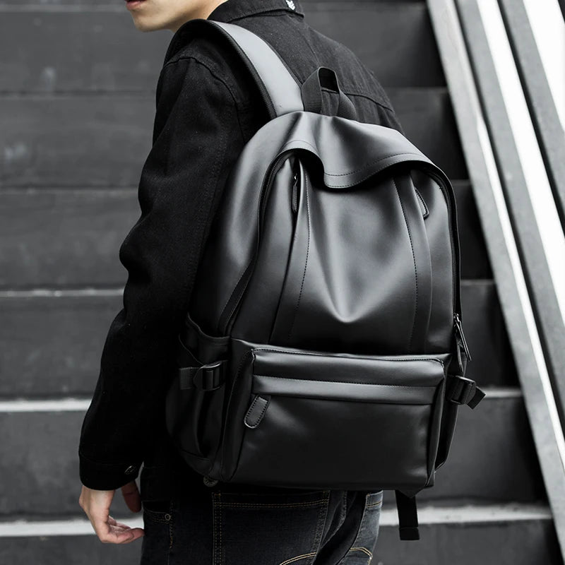 Stylish Leather Laptop Backpack