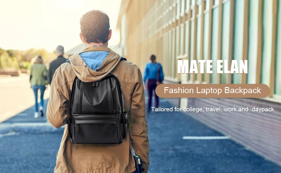 Stylish Leather Laptop Backpack