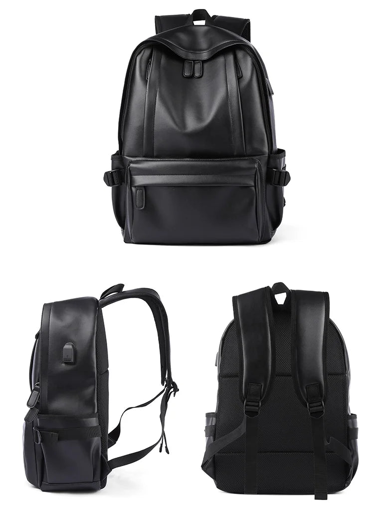 Stylish Leather Laptop Backpack