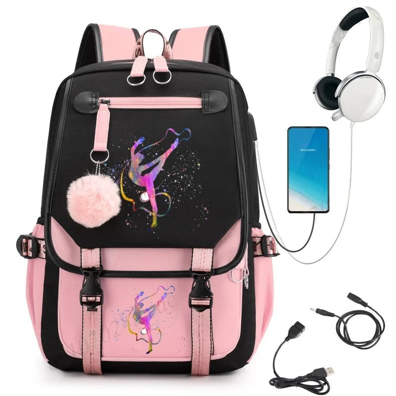 Stylish Watercolor School Backpack
