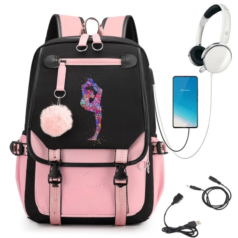 Stylish Watercolor School Backpack