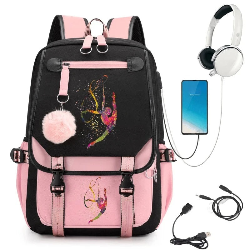Stylish Watercolor School Backpack
