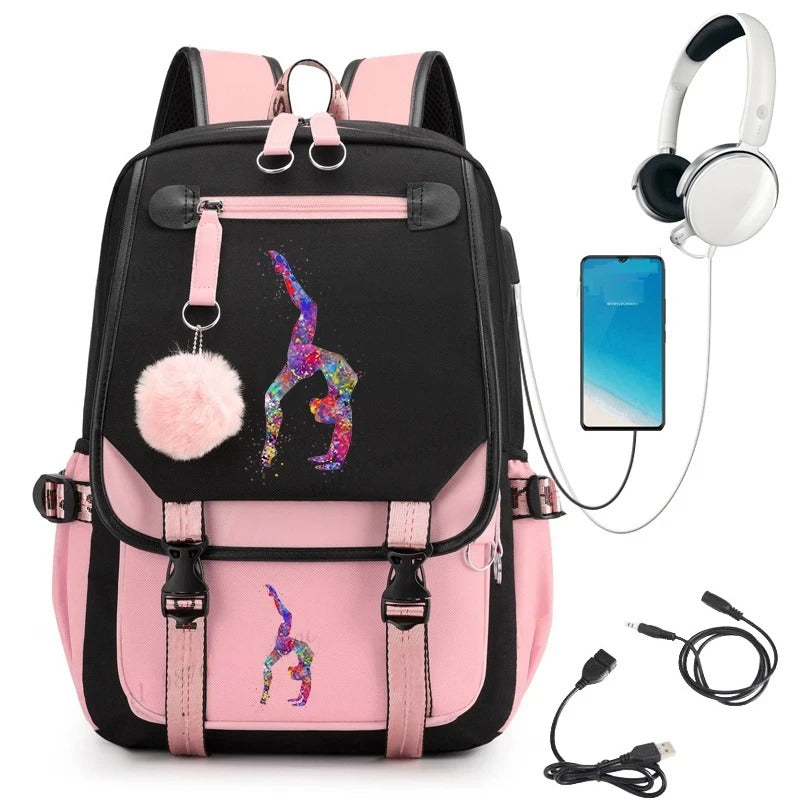 Stylish Watercolor School Backpack