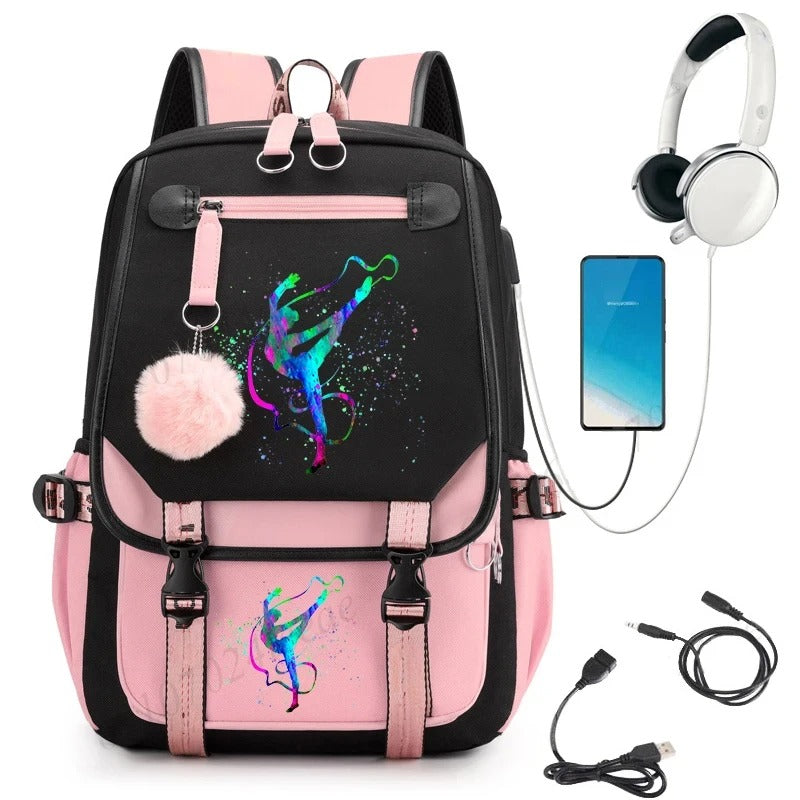 Stylish Watercolor School Backpack