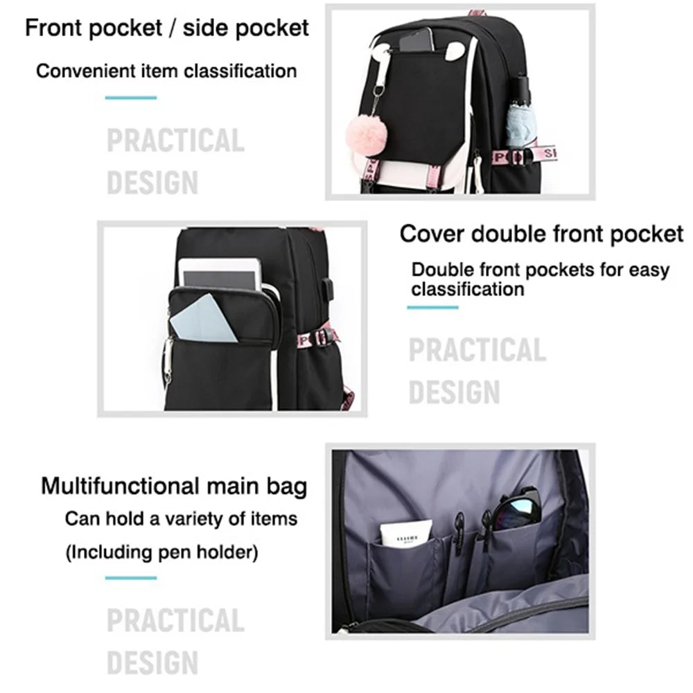 Stylish Watercolor School Backpack