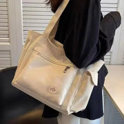 Trendy Canvas Shoulder Tote Bag