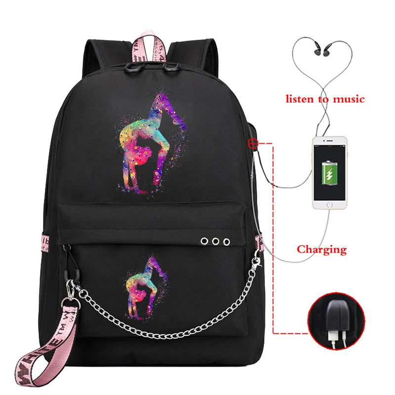 Trendy Graphic Backpack