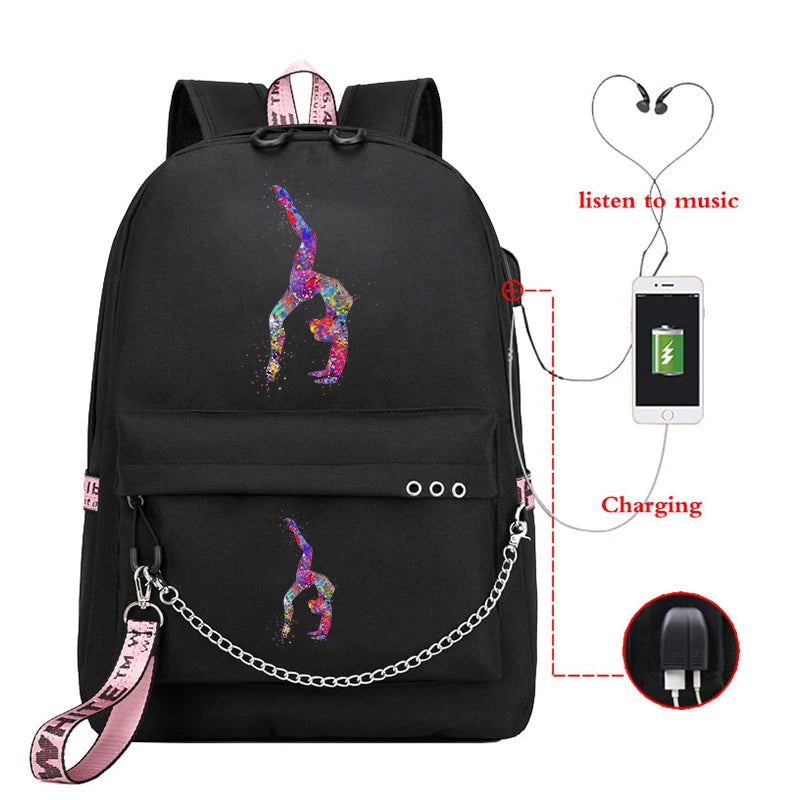Trendy Graphic Backpack