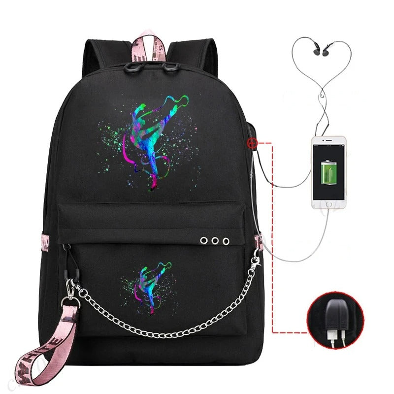 Trendy Graphic Backpack