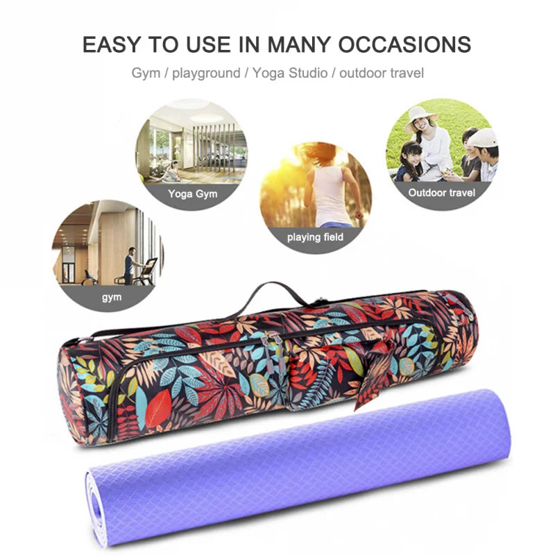 Versatile Printed Yoga Mat Bag
