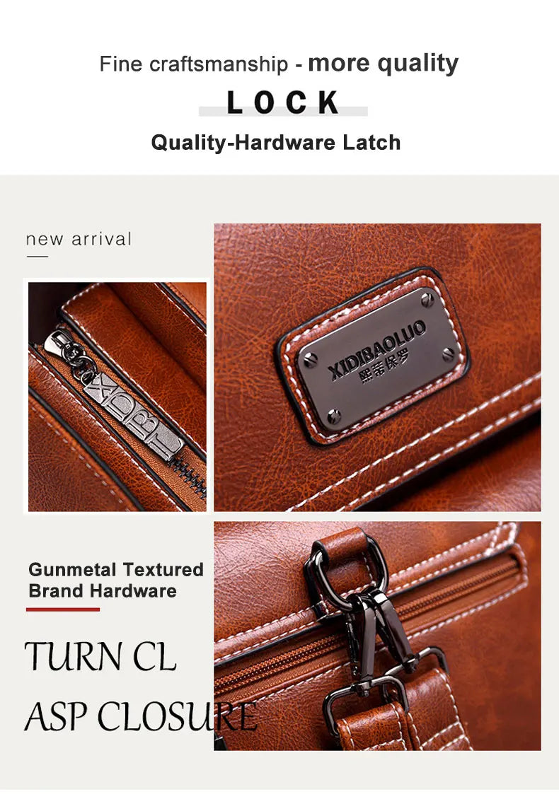 Retro PU Leather Backpack