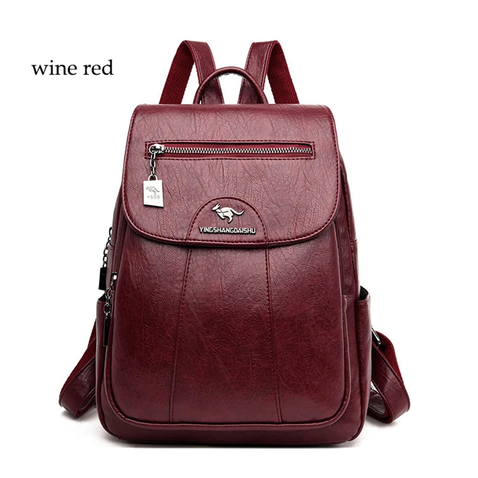 Vintage Soft Leather Women’s Backpack