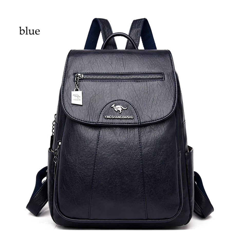 Vintage Soft Leather Women’s Backpack