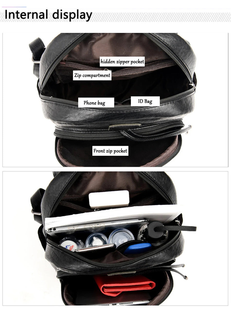 Vintage Soft Leather Women’s Backpack