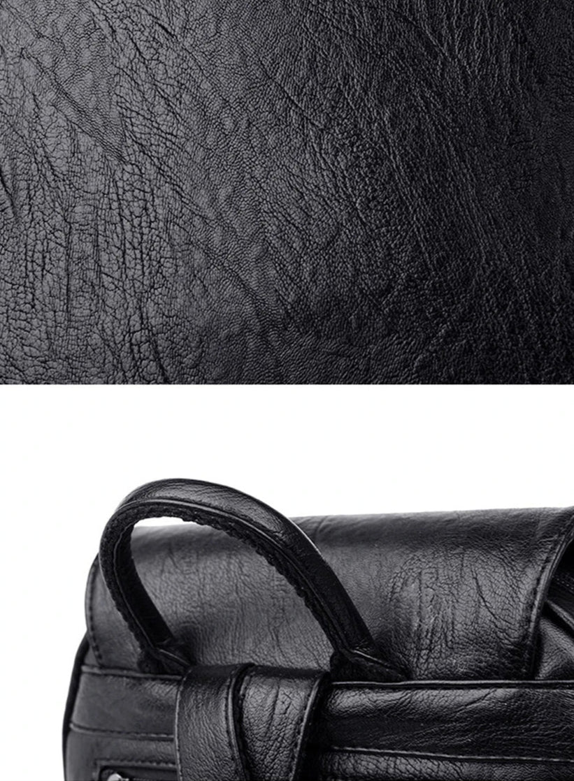 Vintage Soft Leather Women’s Backpack