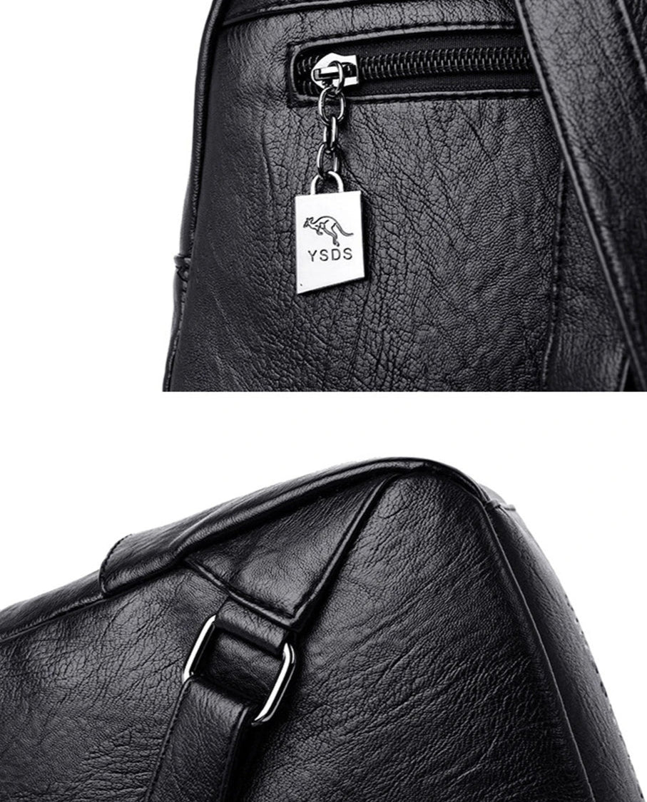 Vintage Soft Leather Women’s Backpack