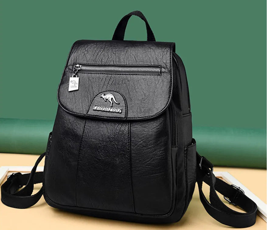 Vintage Soft Leather Women’s Backpack