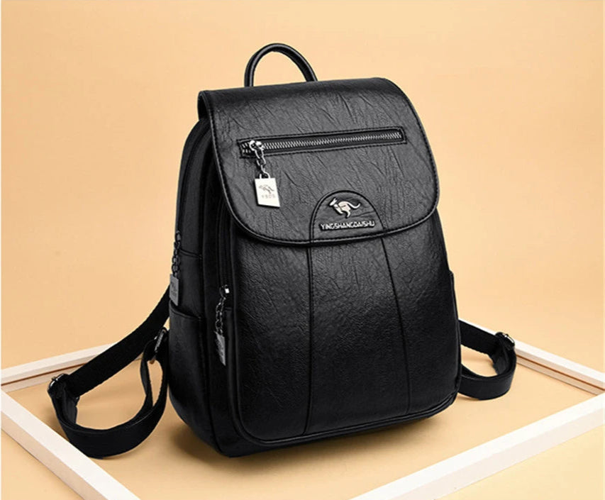 Vintage Soft Leather Women’s Backpack