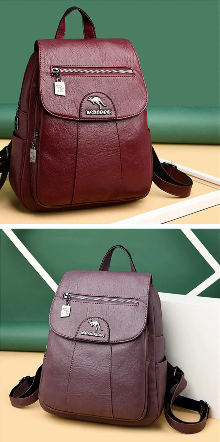 Vintage Soft Leather Women’s Backpack