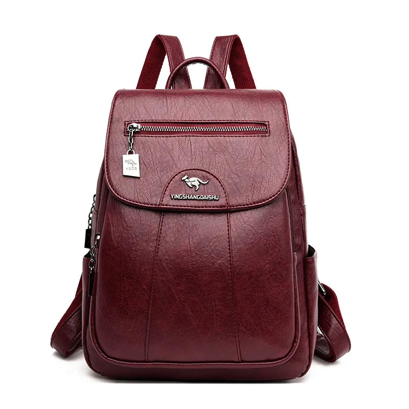 Vintage Soft Leather Women’s Backpack