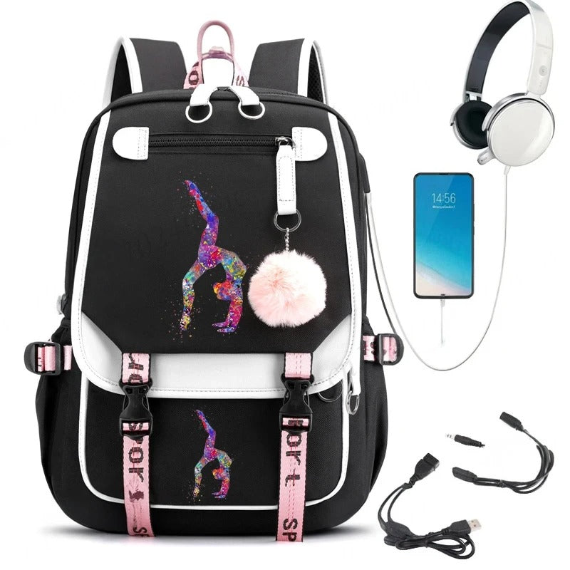 Watercolor Gymnastics Backpack