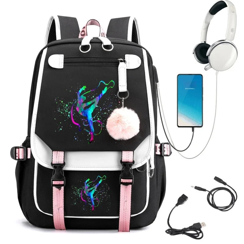 Watercolor Gymnastics Backpack
