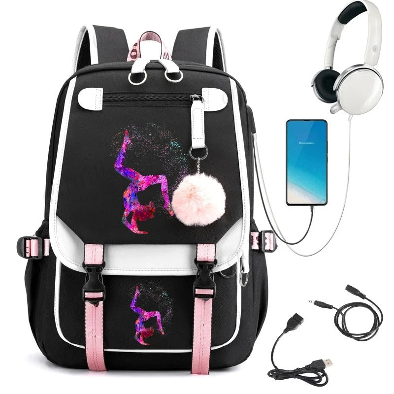 Watercolor Gymnastics Backpack