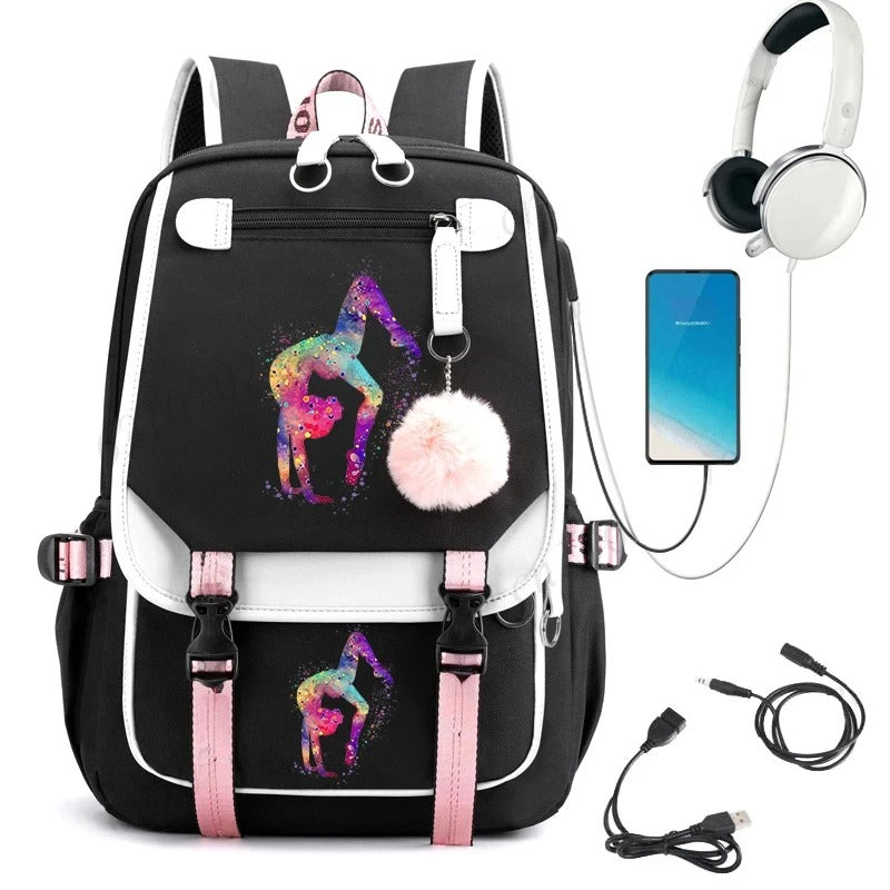 Watercolor Gymnastics Backpack