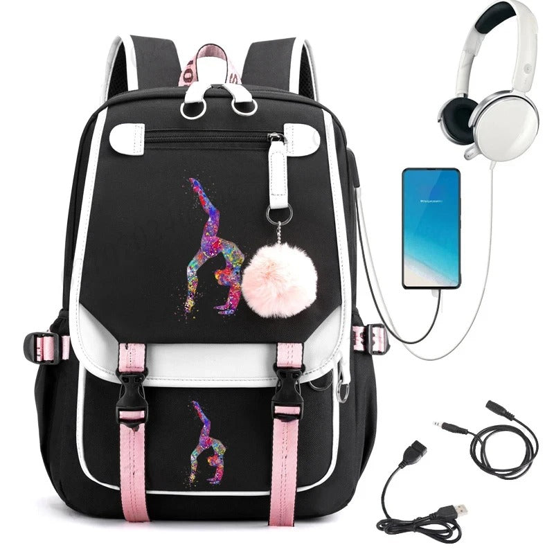 Watercolor Gymnastics Backpack