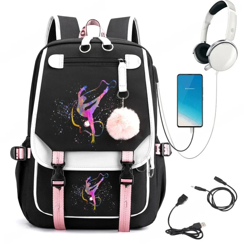Watercolor Gymnastics Backpack