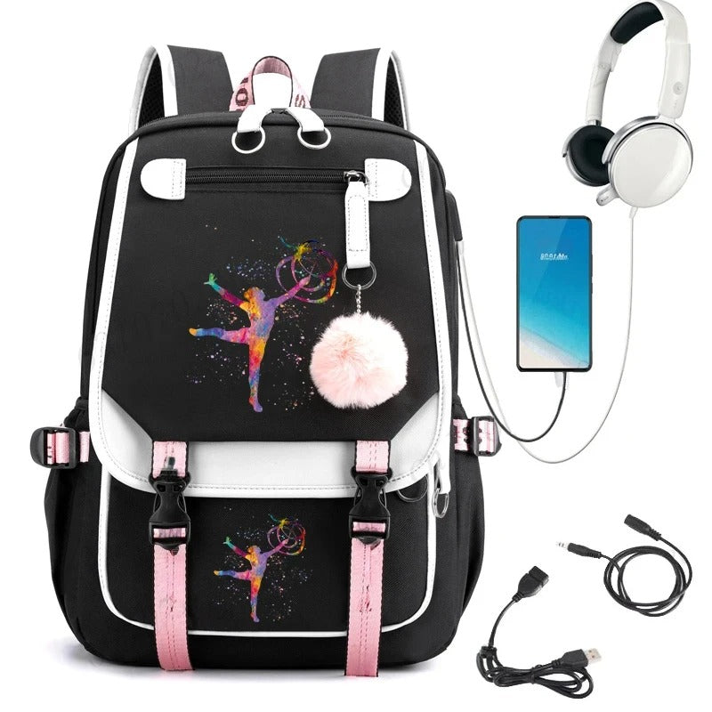 Watercolor Gymnastics Backpack