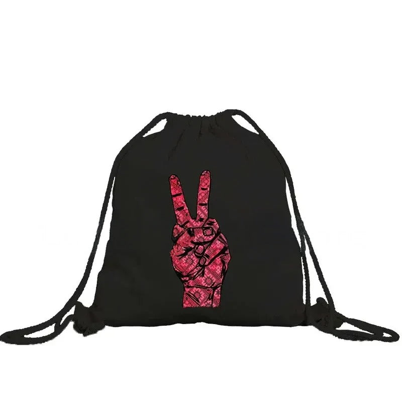 Watermelon Tatreez Embroidery Drawstring Bag