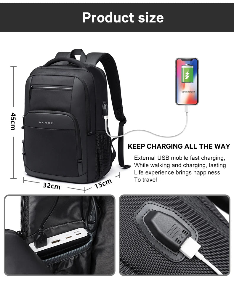 Waterproof Travel & Laptop Backpack