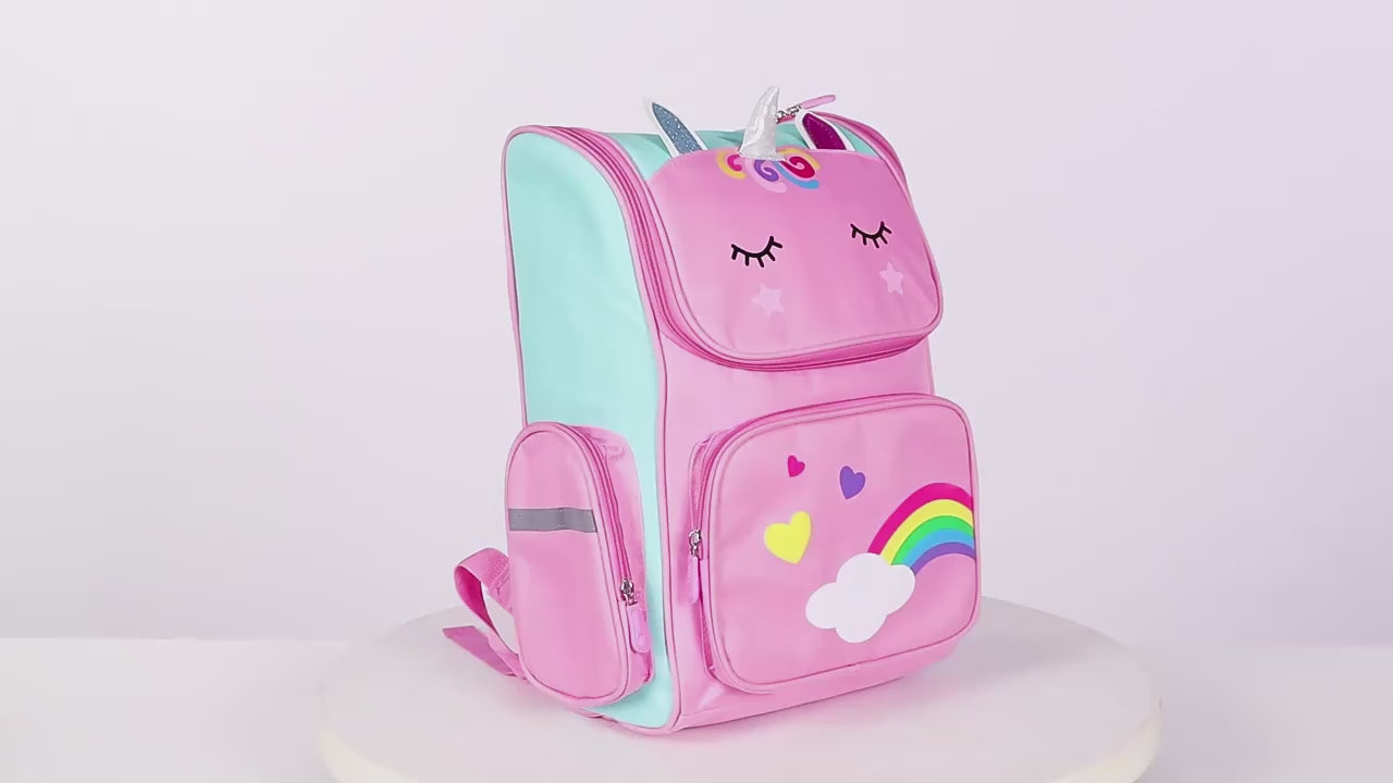 Load video: Magical Unicorn Backpack